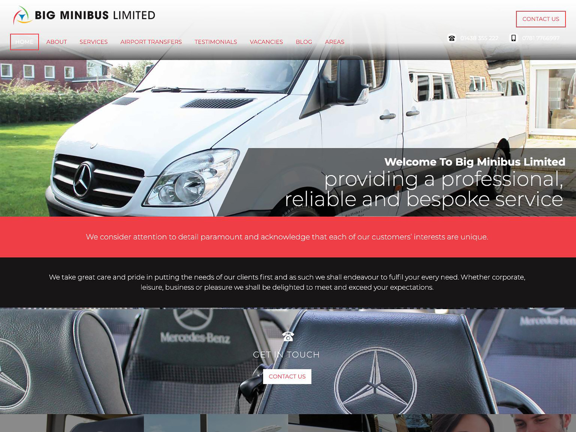 A website design screenshot