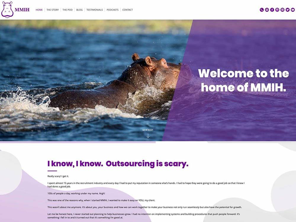 A website design screenshot