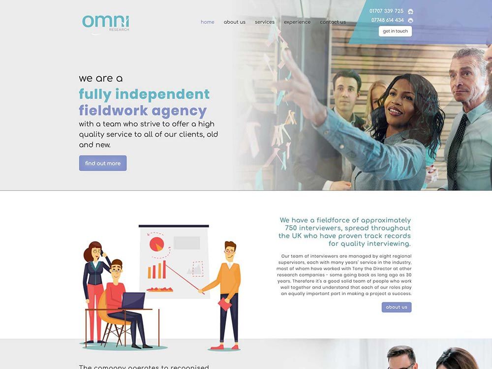 The Omni website created by it'seeze Stevenage